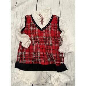 Knitworks Plaid Top  Size 5